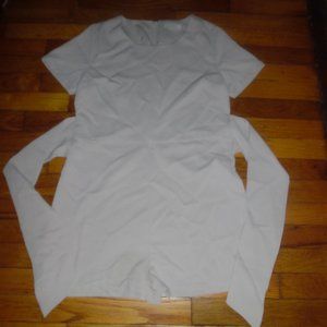 All:Row Tan tie waist Romper size medium